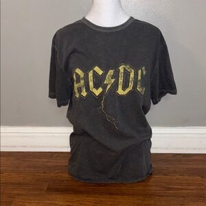 Lucky brand AC/DC Graphic T-Shirt in Grey and Yellow